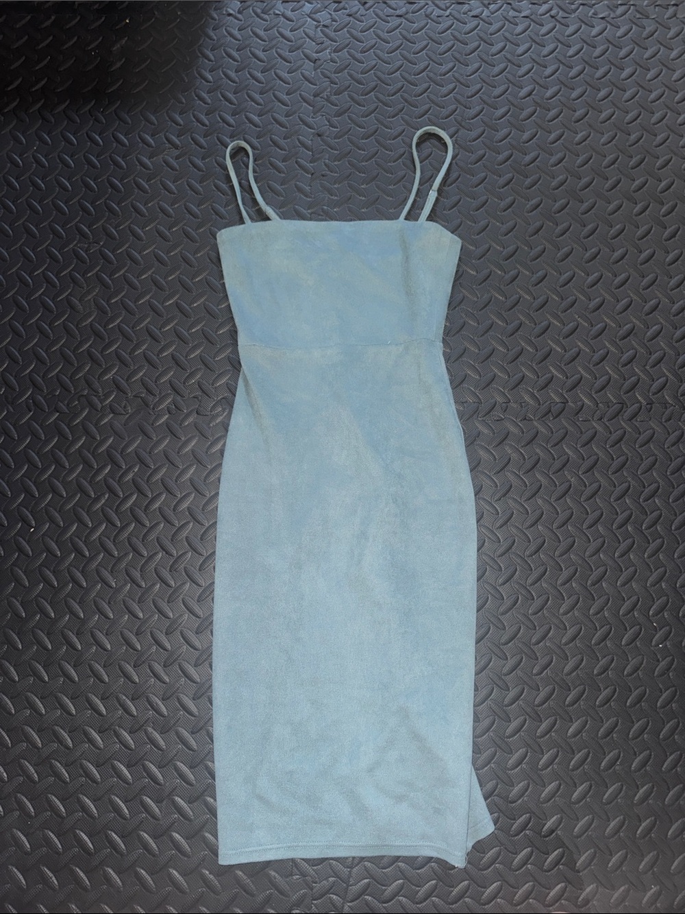 Oh Polly Light Blue Spaghetti Strap Midi Dress